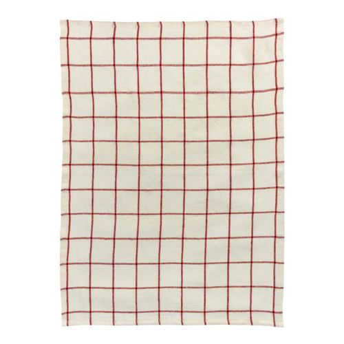 Torchon Carreaux Karma Ecru/Rouge 55 X 75 Cm Winkler