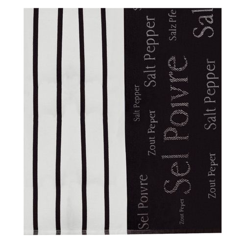 Torchon Jacquard Sel & Poivre Noir 50 X 70 Cm Winkler