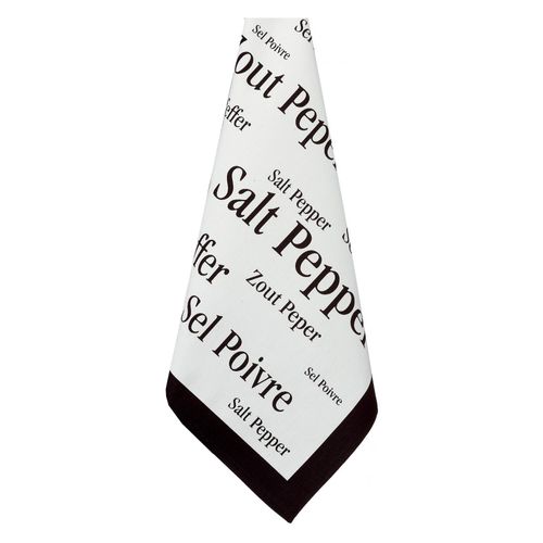 Torchon Imprimé Sel & Poivre Noir 50 X 70 Cm Winkler