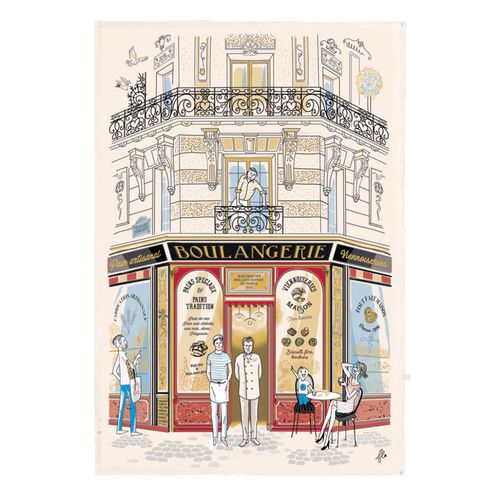 Torchon Façade Boulangerie Ecru 48 X 72 Cm Winkler