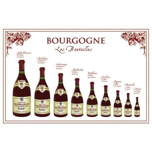 Torchon Bouteille Bourgogne Blanc 72 X 48 Cm Winkler