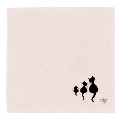 Carre Eponge Dubout 3 Chats Ivoire 50 X 50 Cm Winkler