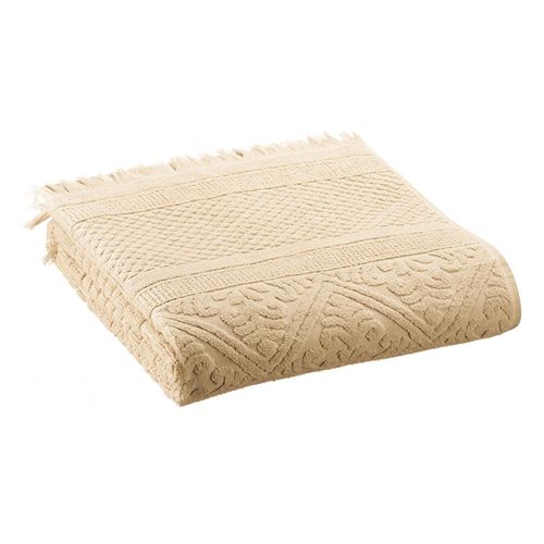 Serviette De Toilette Uni Zoe Vanille 50 X 100 Cm Vivaraise