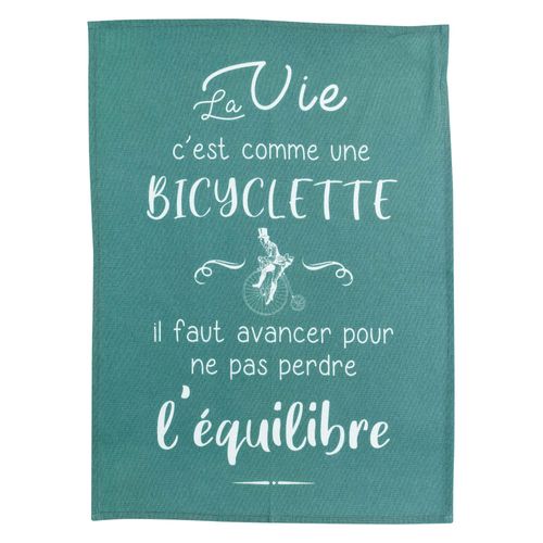 Torchon Bicyclette Paon 50 X 70 Cm Winkler