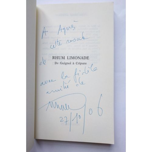 Marcel Maréchal Rhum Limonade Avec Un Envoi Autographe Signé 1995 Flammarion