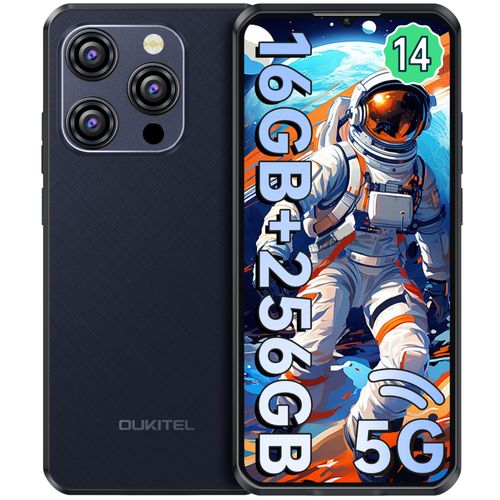 OUKITEL WP52 5G Téléphone Portable Incassable,16Go+256Go Bleu