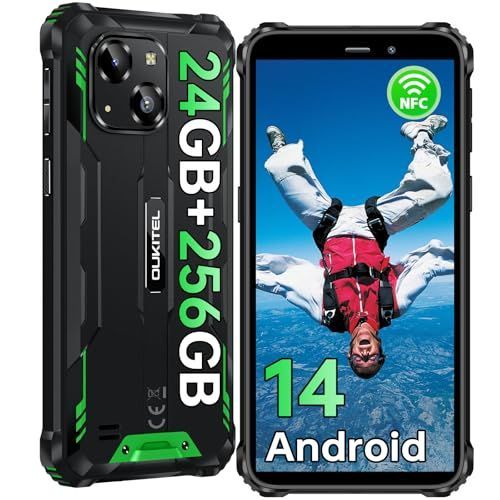 OUKITEL WP32 Pro 4G Téléphone Portable Incassable,24Go+256Go vert