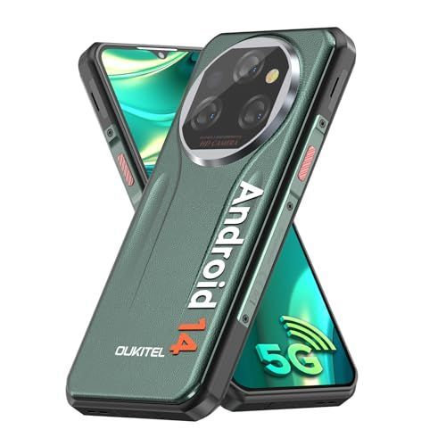 OUKITEL WP39 5G Téléphone Portable Incassable,24Go+256Go Vert