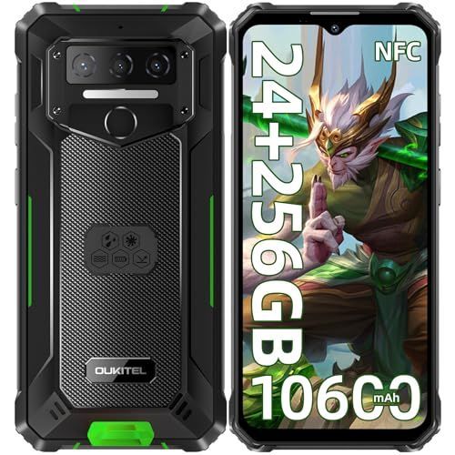 OUKITEL WP23 Plus Téléphone Portable Incassable,24Go+256Go vert