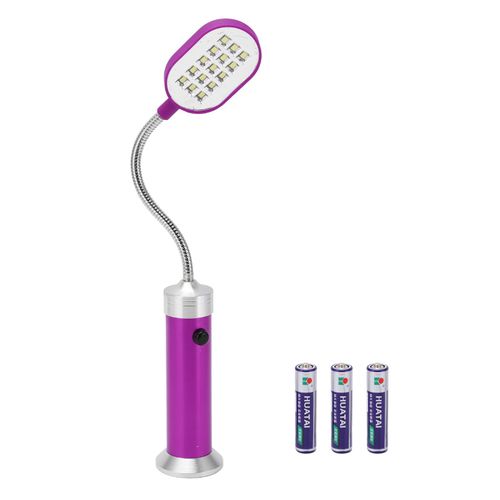Lampe De Travail Magnetique A Led Haute Luminosite, Flexible Et Souple, Ideale Pour Le Travail En Exterieur, La Peche De Nuit, Violet