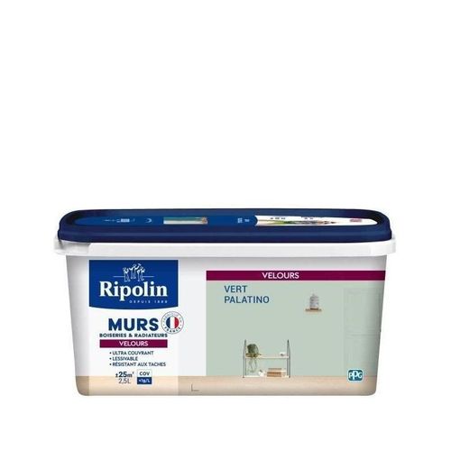 Ripolin Peinture Couleur Velours Pour Murs, Boiseries Radiateurs - Vert Palatino