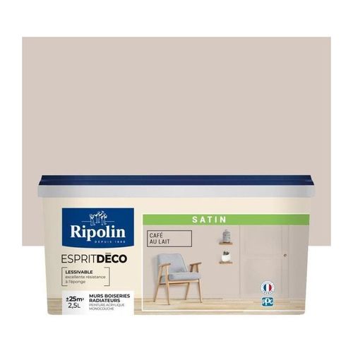 Ripolin Esprit Deco Multi Supports Café Au Lait Satin 2,5l
