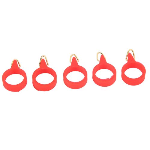 Lot de 5 hamecons pour canne a peche, tout-en-un, en caoutchouc hautement elastique, anneau pour canne a peche Lua, accessoires de peche