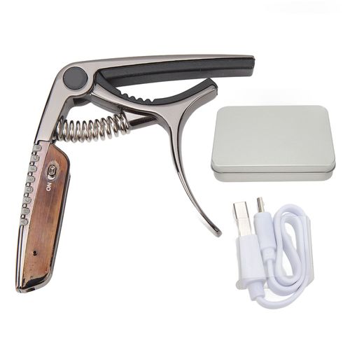 Accordeur De Guitare A Pince En Alliage D'aluminium Pour Guitare Acoustique, Folk, Electrique, Ukulele, Noir