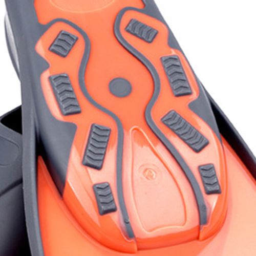 1 Paire De Palmes D'entrainement De Natation Pour Enfants, Equipement D'apprentissage De La Natation Pour Garcons Et Filles, Gris, Orange, Taille Xxxs (32-33)
