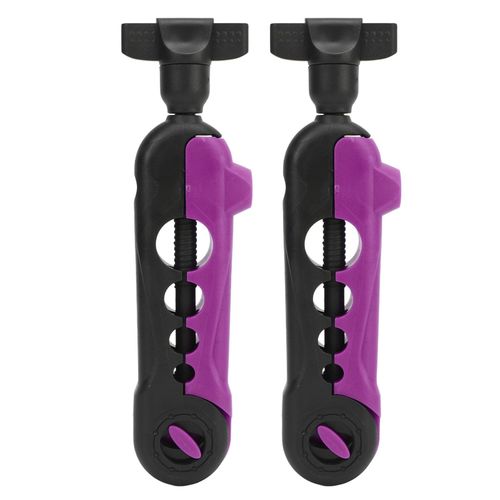 Lot De 2 Mini Enrouleurs De Ligne De Peche Portables Et Reglables, Accessoires Pour Mini Bobines, Noir Et Violet
