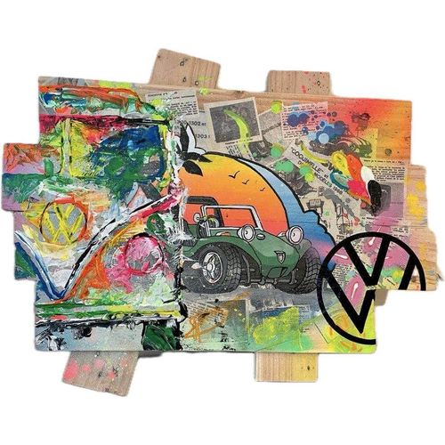 Tableau Pop Art Vw, Combi, Buggy