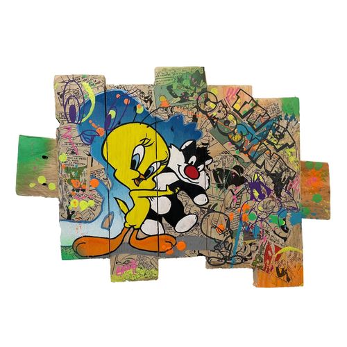 Tableau Pop Art Titi Et Grosminet