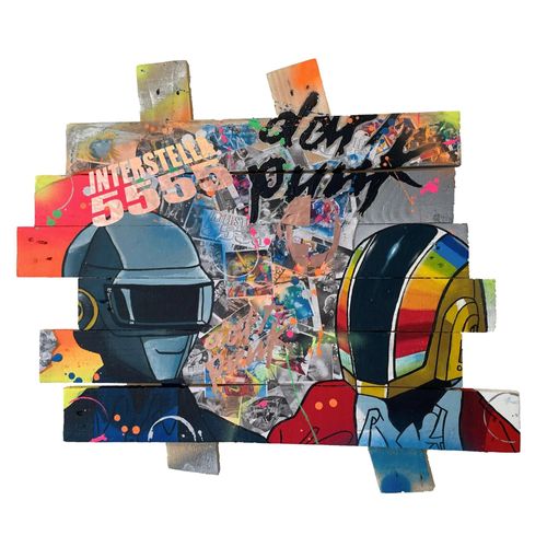 Tableau Pop Art Daft Punk