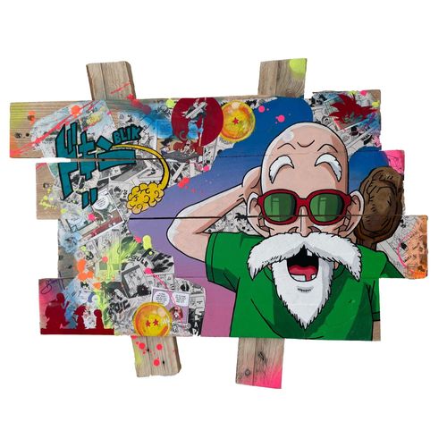 Tableau Pop Art Dragon Ball Tortue Géniale