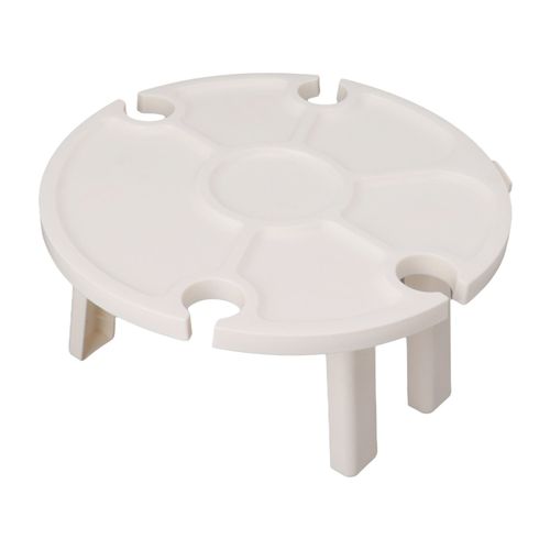 Table De Pique-Nique Portable, Support Pour Verres A Vin, Table Pliante D'exterieur, Table Pliante Pratique En Plastique Pour Fetes En Plein Air, Blanche