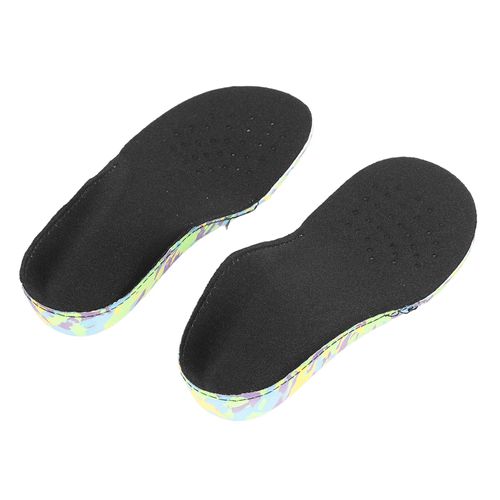 Lot De 2 Semelles Orthopediques Pour Fasciite Plantaire, Support De Voute Plantaire, Soulage Les Douleurs Des Pieds Plats Et De La Voute Plantaire Haute Pour Enfants, Noires, Taille 29