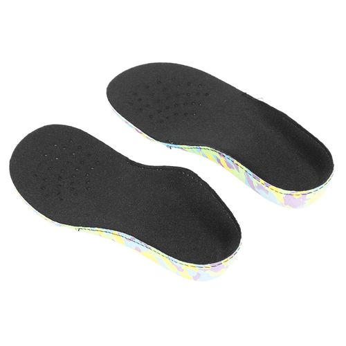 Lot De 2 Semelles Orthopediques Pour Fasciite Plantaire, Support De Voute Plantaire, Soulage Les Douleurs Des Pieds Plats Et De La Voute Plantaire Haute Pour Enfants, Noir, Taille 31