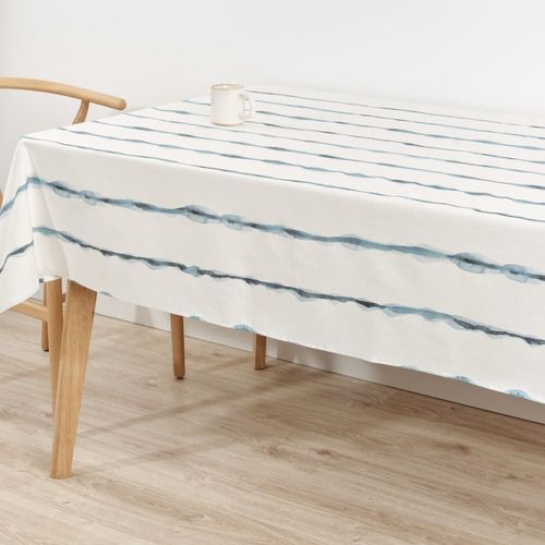 Nappe Enduite Anti-Taches En Coton Multicolore 300x155 Cm