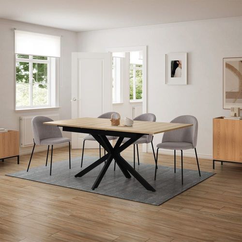 Table De Salle À Manger Extensible Couleur Chêne, 140-180 Cm