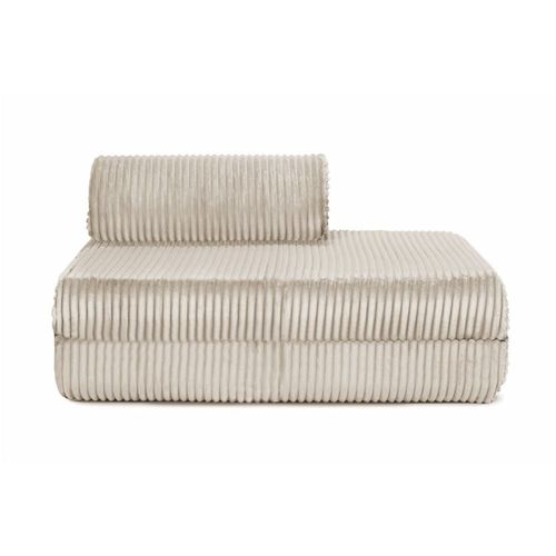 Canapé Convertible Et Modulable 3 Places En Velours Beige