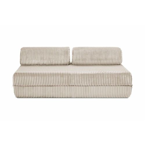 Canapé Convertible Et Modulable 4 Places En Velours Beige