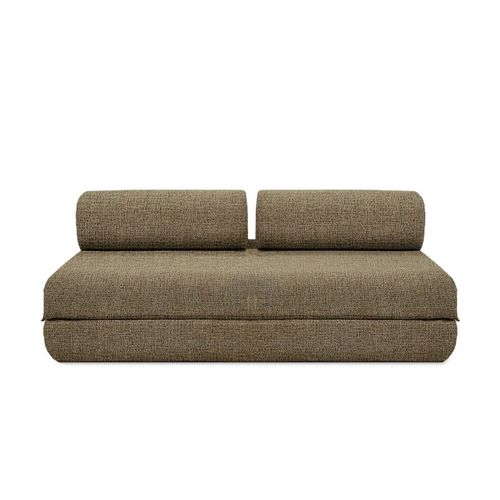 Canapé Droit Convertible Et Modulable 4 Places En Tweed Jaune