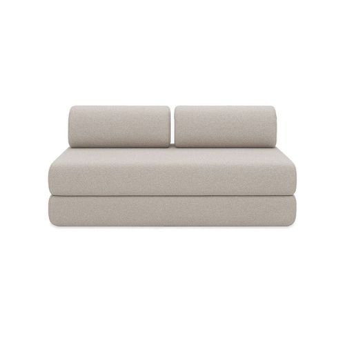 Canapé D'angle Convertible 4 Places En Tissu Imperméable Gris
