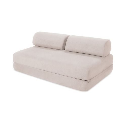 Canapé Convertible Et Modulable 3 Places En Tissu Imperméable Beige