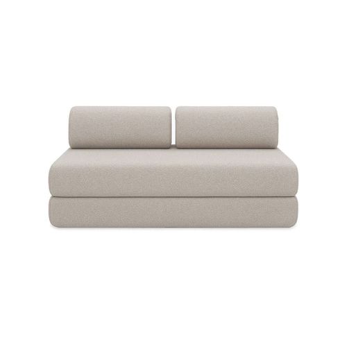Canapé Convertible Et Modulable 4 Places En Tissu Imperméable Gris