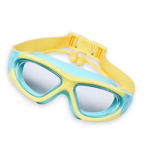Lunettes De Natation Pour Enfants, Vision Claire, Avec Bouchons D'oreilles, Jaunes, Pour Garcons Et Filles