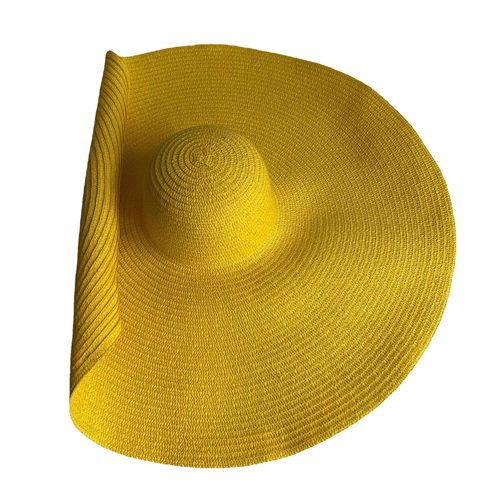 Chapeau Bob D'ete Multicolore En Option, Souple Et Enroulable, En Paille, Pour Femme, Ideal Pour La Plage Ou L'ete, Jaune
