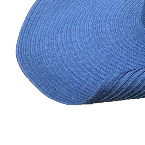 Chapeau Bob D'ete Multicolore En Option, Souple Et Enroulable, En Paille, Pour Femme, Ideal Pour La Plage Ou L'ete, Bleu Fonce