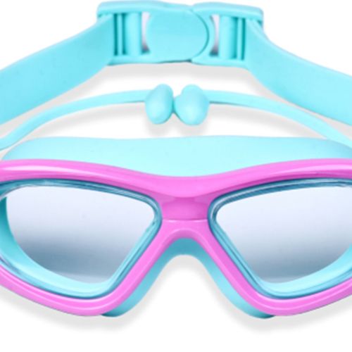 Lunettes De Natation Pour Enfants, Vision Claire, Avec Bouchons D'oreilles, Pour Garcons Et Filles, Rose Rouge