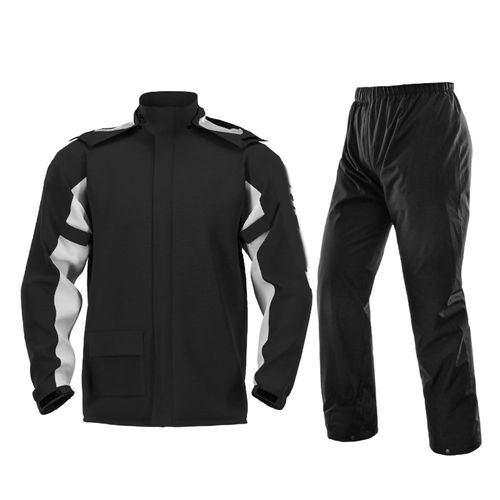 Combinaison De Pluie Pour Moto, Coupe-Vent, Legere, Respirante, Douce, Avec Couvre-Chaussures, Noire, Taille L