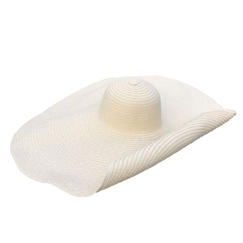 Chapeau Bob D'ete Multicolore En Option, Souple Et Enroulable, En Paille, Pour Femme, Ideal Pour La Plage Ou L'ete, Beige