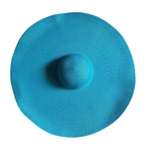 Chapeau Bob D'ete Multicolore En Option, Souple Et Enroulable, En Paille, Pour Femme, Ideal Pour La Plage Ou L'ete, Bleu Clair