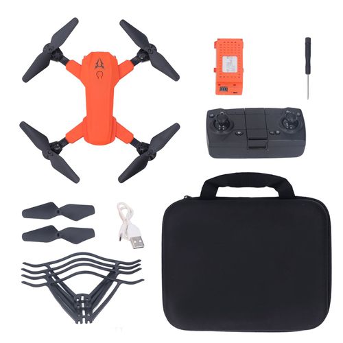 Drone S80 Rc 4k Hd Avec Double Camera, Pliable, 4 Essieux, Pour Enfants De Plus De 14 Ans, Orange, 2 Batteries-Qhfen