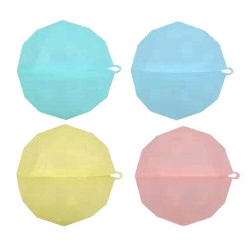 Lot De 4 Boules D'eau Reutilisables En Silicone, Bombes A Eau, Jeux D'eau En Plein Air, Jouets D'ete Amusants, Fournitures De Fete Pour Enfants Et Adultes