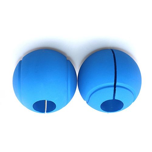 Lot De 2 Poignees D'halteres En Silicone Epais Pour Barres De Poids De 25 Mm, 28 Mm Et 30 Mm, Bleu
