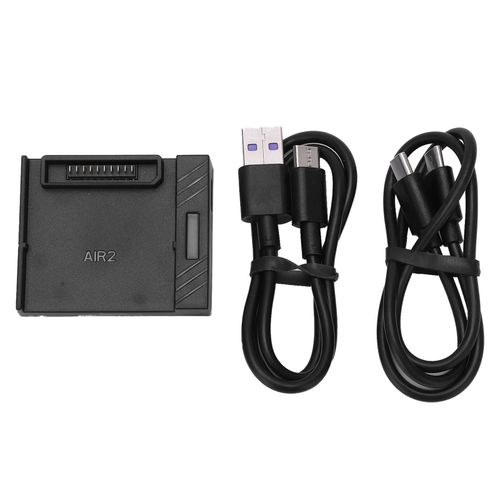 Chargeur De Batterie Pour Drone Avec Cable Usb, Coque En Plastique Noire, Kits De Chargeur De Batterie Pour Drone Dji Air-Qhfen
