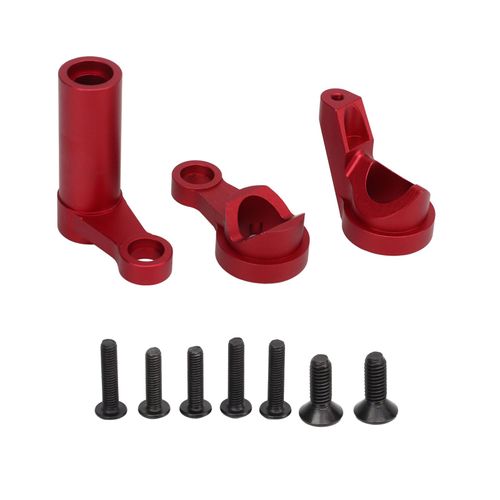 Pieces de direction pour voiture telecommandee, kit de mise a niveau, remplacement en alliage d'aluminium pour TRAXXAS 1/8 4WD SLEDG, rouge