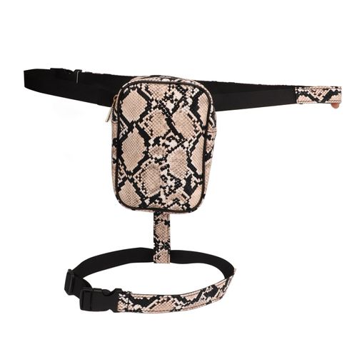 Sac De Jambe En Cuir Pu Pour Harnais De Cuisse, Impermeable, Grande Capacite, Stable, Pour Femme, Pour Le Quotidien En Plein Air, Motif Serpent