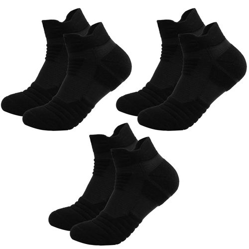 Lot De 3 Paires De Chaussettes De Sport Pour Homme, Noires, Epaisses, Absorbantes, Respirantes, A Sechage Rapide