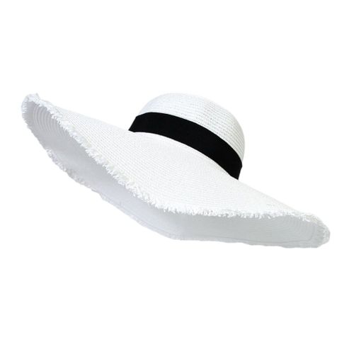 Chapeau De Soleil En Paille Pour Femme, Style Boheme, A Larges Bords, Effiloche, Pour La Plage, Le Printemps Et L'ete, Ideal Pour L'exterieur